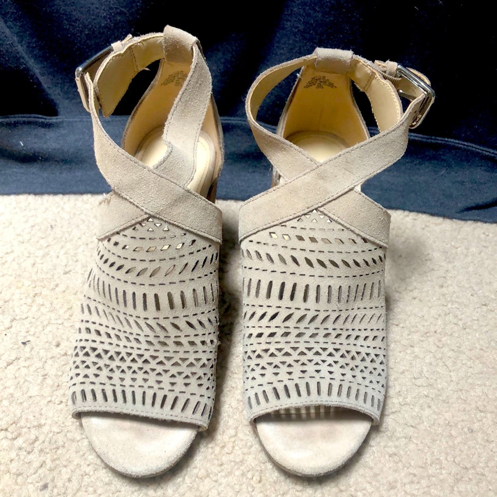 Marc Fisher chunky heeled sandals.